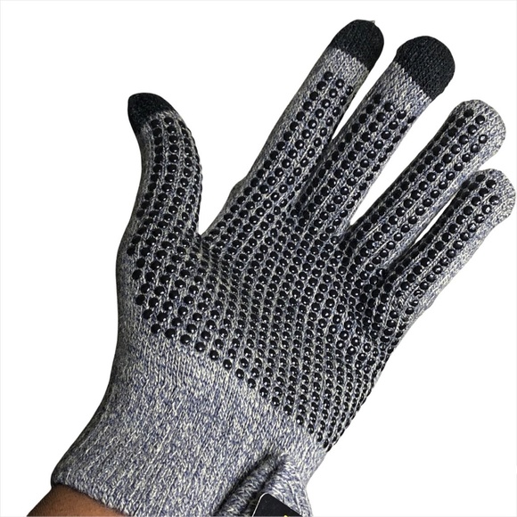 Gloves Greyish/Blue Anti-Skid Gloves Mobile /Everyday Winter Gloves - Picture 1 of 16